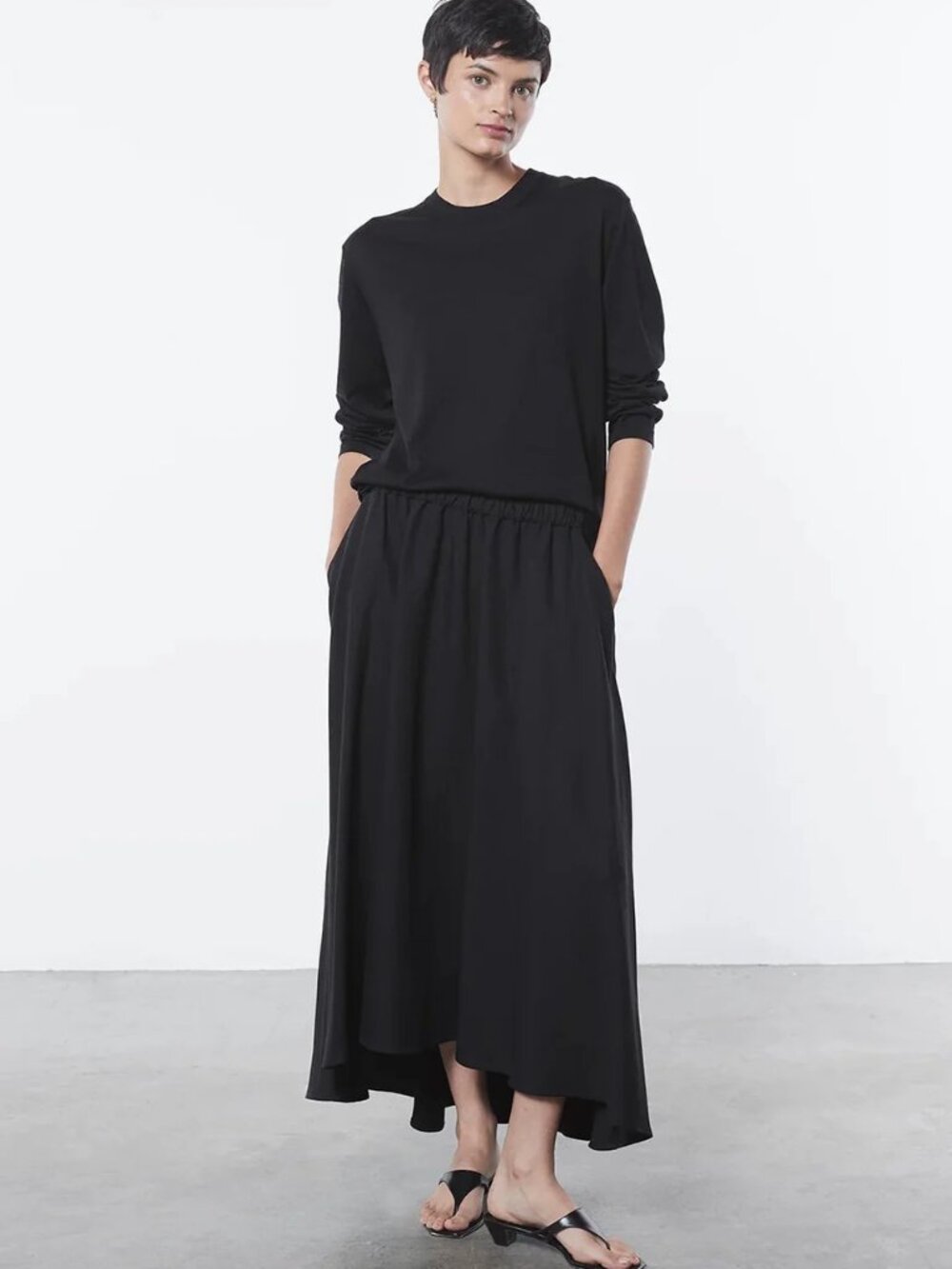 NWOT Enza Costa Twill Circle Skirt